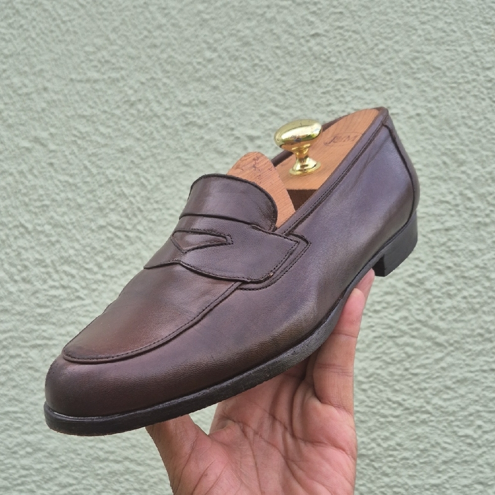 BALLY (Italy) Men's Elegant Brown "ROMANDO" Luxury Leather Slip-On Loafers